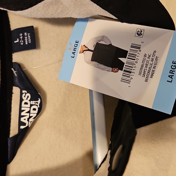 NWT Lands End Mens 1/4 button down Fleece Pullover Sz.L - Picture 5 of 6